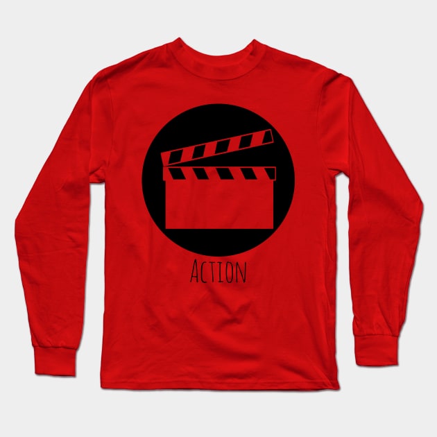 Clap Board - Action Long Sleeve T-Shirt by Thedustyphoenix